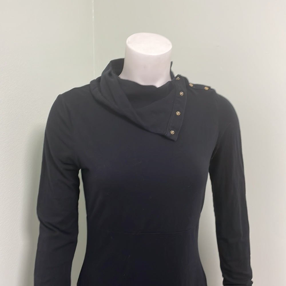 Diane von Furstenberg long sleeve black turtle dress - Picture 4 of 9